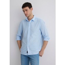 Mavi Çizgili Mavi Gömlek 0211404-89506