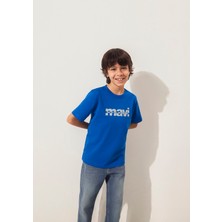 Mavi Mavi Logo Baskılı Mavi Tişört 6610286-82491