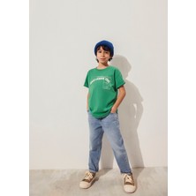 Mavi Game Day Baskılı Yeşil Tişört 6610265-71843