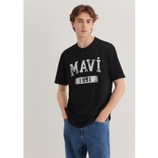 Mavi Mavi 1991 Baskılı Siyah Tişört 0612573-900