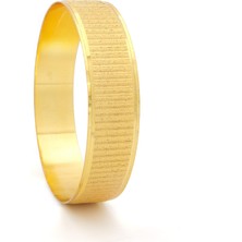 Altın Kaplama Bombesiz Düz Lazerli 1.5 cm Bilezik BLZ-3078