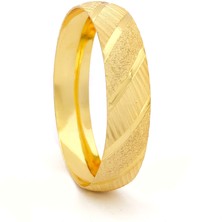 İmitasyon Bilezik Altın Kaplama 1.5 cm Yan Çizgili Model BLZ-3085