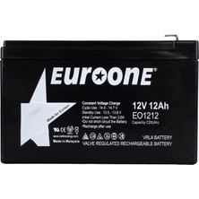 Euroone EO-1212 12 Volt - 12 Amper Akü  (151 x 98 x 95 Mm) (4887)