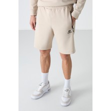 Tommy Life Bej Gizli Fermuar Arka Cepli Bağcıklı Standart Kalıp Erkek Şort - 81136
