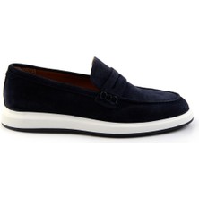 Bambi Lacivert Leather Erkek Casual Ayakkabı E01587238302