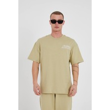 Geniş Kalıp Oversize Yazı Baskılı Tshirt