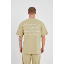 Geniş Kalıp Oversize Yazı Baskılı Tshirt