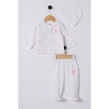 U.S. Polo Assn Kız Bebek Beyaz Takım