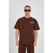 Geniş Kalıp Oversize Yazı Baskılı Tshirt