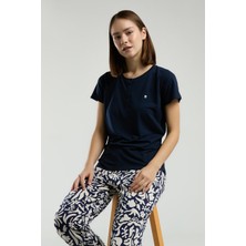Pierre Cardin Kadın Lacivert Kısa Kol Pijama Takım