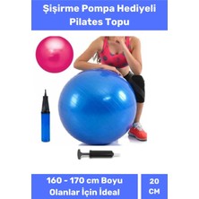 Mini Gymball 20CM Mavi Pilates Denge Egzersiz Topu Profesyonel Seri Şişirme Pompa