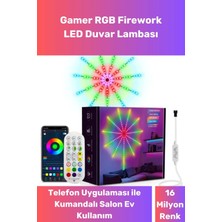 LED Duvar Lambası Telefon Uygulama Kumanda Akıllı Aydınlatma Salon Ev Yatak Odası Gamer Rgb Firework