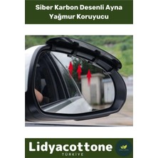 Araba Ayna Yağmur Koruyucu Siper Karbon Desenli Tüm Araçlara Uyumlu