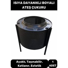 Ateş Çukuru Bahçe Şöminesi Seri Taşınabilir Kuplu Katlanır Soba Estetik Ayaklı