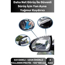 Lidya Cottone 2li Universal Araç Uyumlu Oto Dikiz Aynası Filmi Ahşap Renk Yağmur Cam Film 135*100 mm