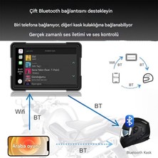 Idragon® MT10 Motosiklet Carplay Android Ios Arka Ön Kamera Lastik Basınç Sensörlü Araç Kamerası