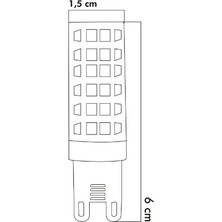 ERD-289 Uzun Mısır Şeffaf 7 W 3000K G9 LED Ampul ERD-289