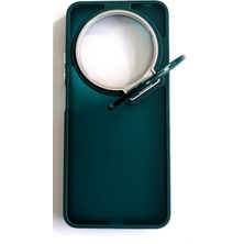 Xiaomi Redmi 14C Uyumlu Kamera Standlı Koyu Şeffaf Kılıf