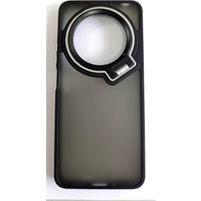 Xiaomi Redmi 14C Uyumlu Kamera Standlı Koyu Şeffaf Kılıf