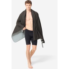 Nabaiji Mikrofiber Havlu -  x l Boy - Siyah/gri Çizgili - 110 × 175  cm