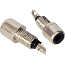 Tos Fiş Rca Nikel Şase Somunlu Siyah Konnektör