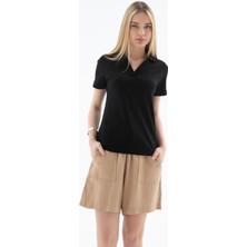 Fashion Friends 25Y0603K1 Kadın Polo V Yaka T-Shirt