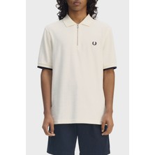 Fred Perry  Pamuklu Regular Fit Yarım Fermuarlı Polo Yaka T Shirt Erkek Polo Yaka T Shirt M9886 560