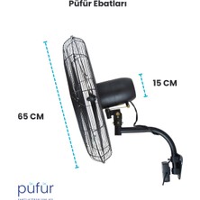 Püfür Sanayi Tipi Duvar Vantilatörü Uzaktan Kumandalı 65cm - 2 Adet