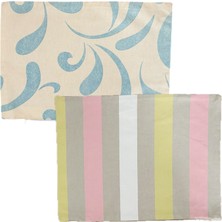 Ham Keten Bej Renk 52X37 Kırlent Kılıfı