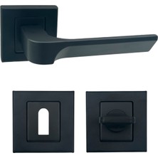 Sofuoğlu Dikmen Alm Mat Siyah Kare Rozetli Kapı Kolu