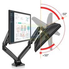 Kaloc DS110-2 17"-32" LCD Aluminyum Monitör Tutucu Kol Amortisörlü Vesa Monitör Standı Max 10KG