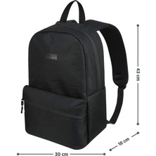 Günlük ve Okul Kullanımına Uygun Siyah Ergonomik Sırt Çantası
