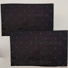 Kendinden Taşlı 50X30 Kadife Kırlent Kılıf