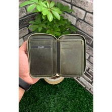 Derije  Deri Fermuarlı Taba Erkek Mini Cüzdan (T260)