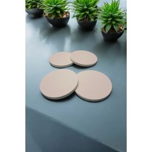Esepix 4’lü Set Yuvarlak Bardak Altı Uv Baskıya Uygun Hazır Doğal Taş 9 x 9 cm