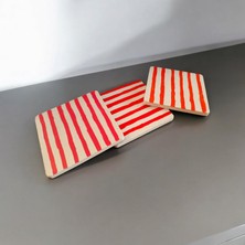 Kare Line El Yapımı Taş Renkli Dekoratif Bardak Altlığı 3"lü Set Renkli Stone Coasters