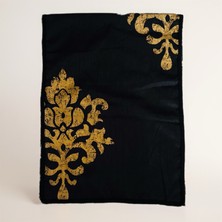 Damask Gold Desen Siyah Runner