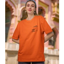 Terzili Giyin Seninle Kahve Içmeye Geliyorum Baskılı Oversize  Tişört