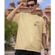 Terzili Giyin Seninle Kahve Içmeye Geliyorum Baskılı Oversize  Tişört