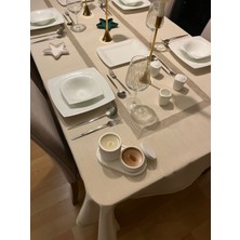 Zeren Home Fransız Dantel ve Piko Sarma Detaylı Dertsiz Çeyiz Salon Masa Örtüsü