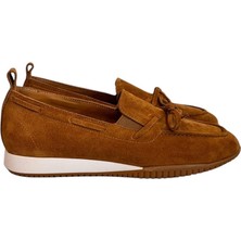 Taba  Deri Süet Fiyonk Detay Comfort Taban Loafer