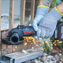 Kress KUH10.2 20VOLT 4.0AH. Li-Ion Çift Akülü 125MM Kömürsüz Profesyonel Şarjlı Devir Ayarlı Avuç Taşlama