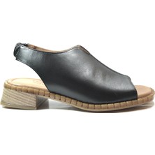 Beety BL.023  Rok Deri Bej Anatomik Kadın Sandalet