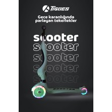 Premium Oturaklı Çocuk Scooter 3 Tekerlekli LED Işıklı Scooter Yükseklik Ayarlı 1-6 Yaş