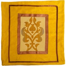 Kadife Hardal Renk 45X45 Tekli Kırlent Kılıfı