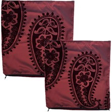 Damask Desen Organze 45X45 Kırlent Kılıfı
