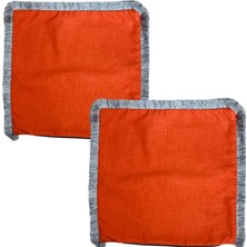 Goblen Kumaş 43X43 Püsküllü Kırlent Kılıfı