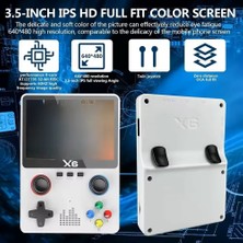 X6 Oyun Konsolu Retro Video Oyunu Konsolu 3.5'' IPS Ekran Şarjlı Elde Taşınabilir Atari Çocuk