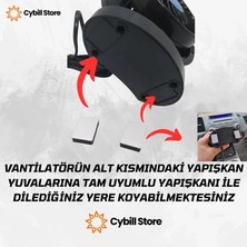 Extra Market Tekli Vantilatör Torpido Üstü 12V Çakmaklık Girişli 360 Derece Ayarlanabilir