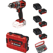 Einhell Tp-Cd 18/50 Li-I Bl Solo Akülü Vidalama Seti + 3 x 4 Ah Starter Kit (Bits Uç ve Çanta Dahil)